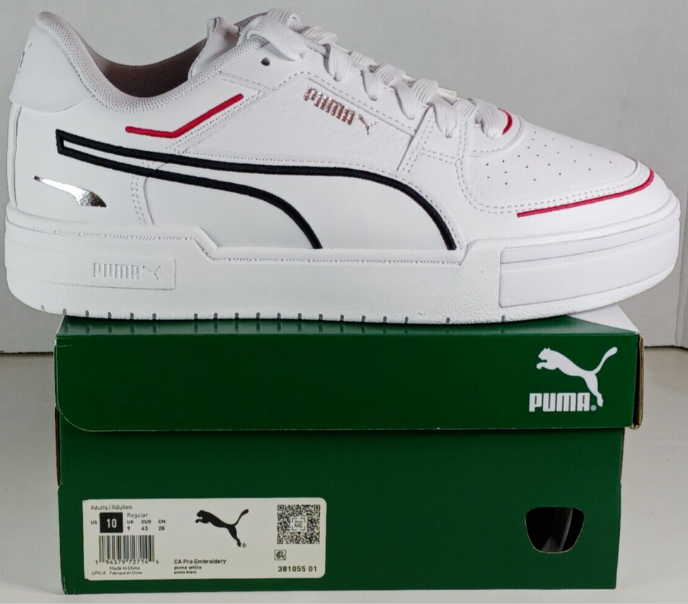 Puma 381055-01 Mens Ca Pro Embroidery Platform Sneakers Size 10 Shoes Casual